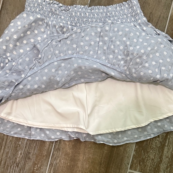 The Shirt by Rochelle Behrens Gray Polka Dot Mini Skirt - Picture 6 of 9